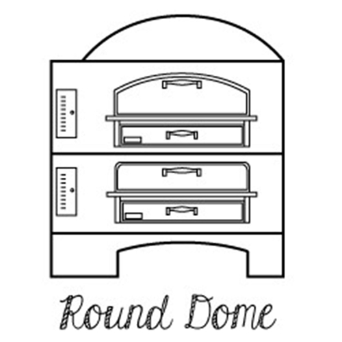 Marsal MB-ROUND DOME top option for brick lined deck pizza ovens, 42 & 60 ovens